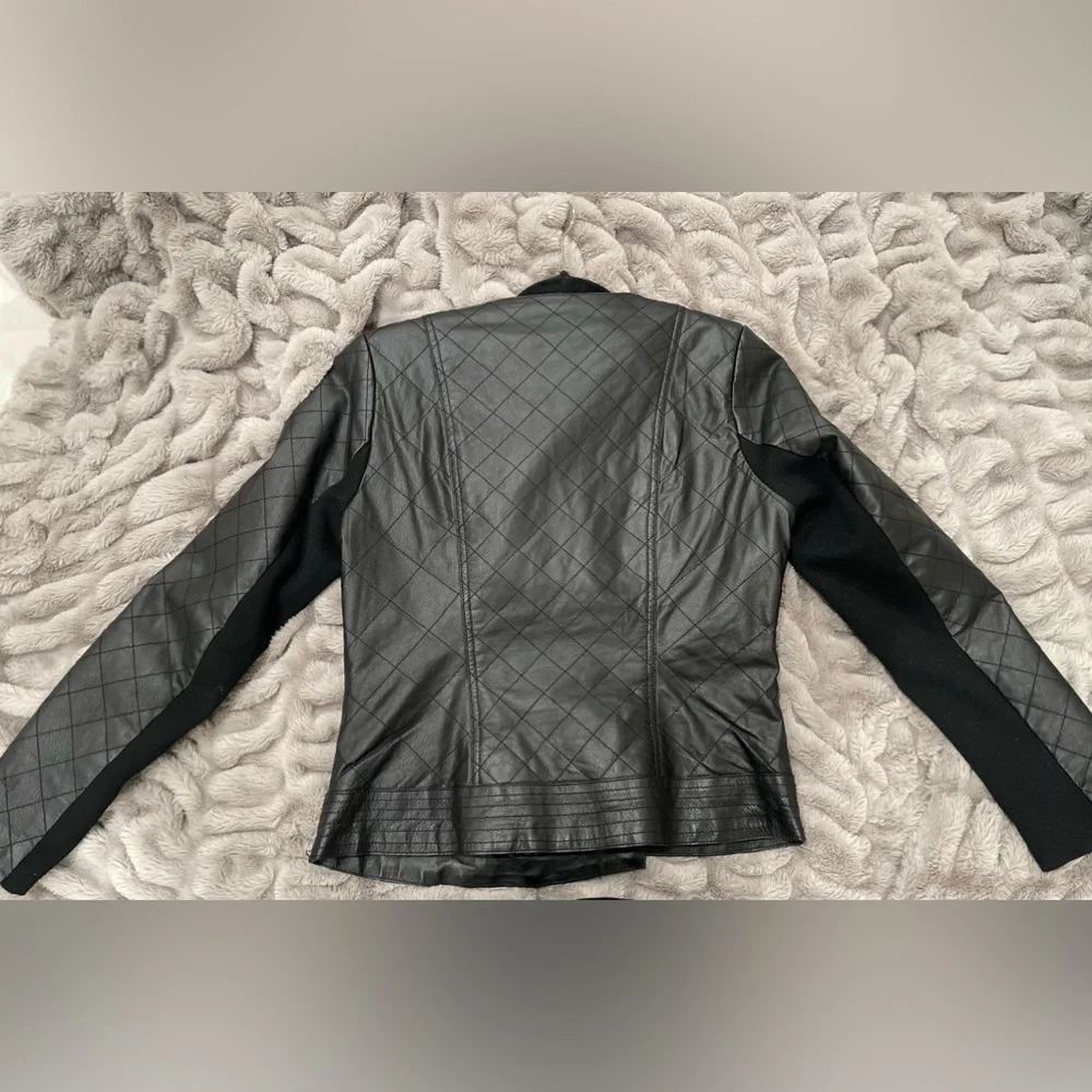 Black Genuine Leather Jacket (USED) - Picture 5 of 7